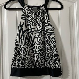 Ann Taylor Top, black and white, size OP